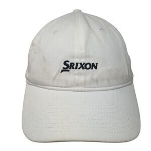 Srixon Slideback Baseball Cap White One Size Adjustable Embroidered 6 Panel
